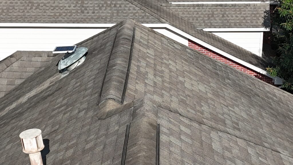 Ridge vent from a roof inspection in Katy Texas