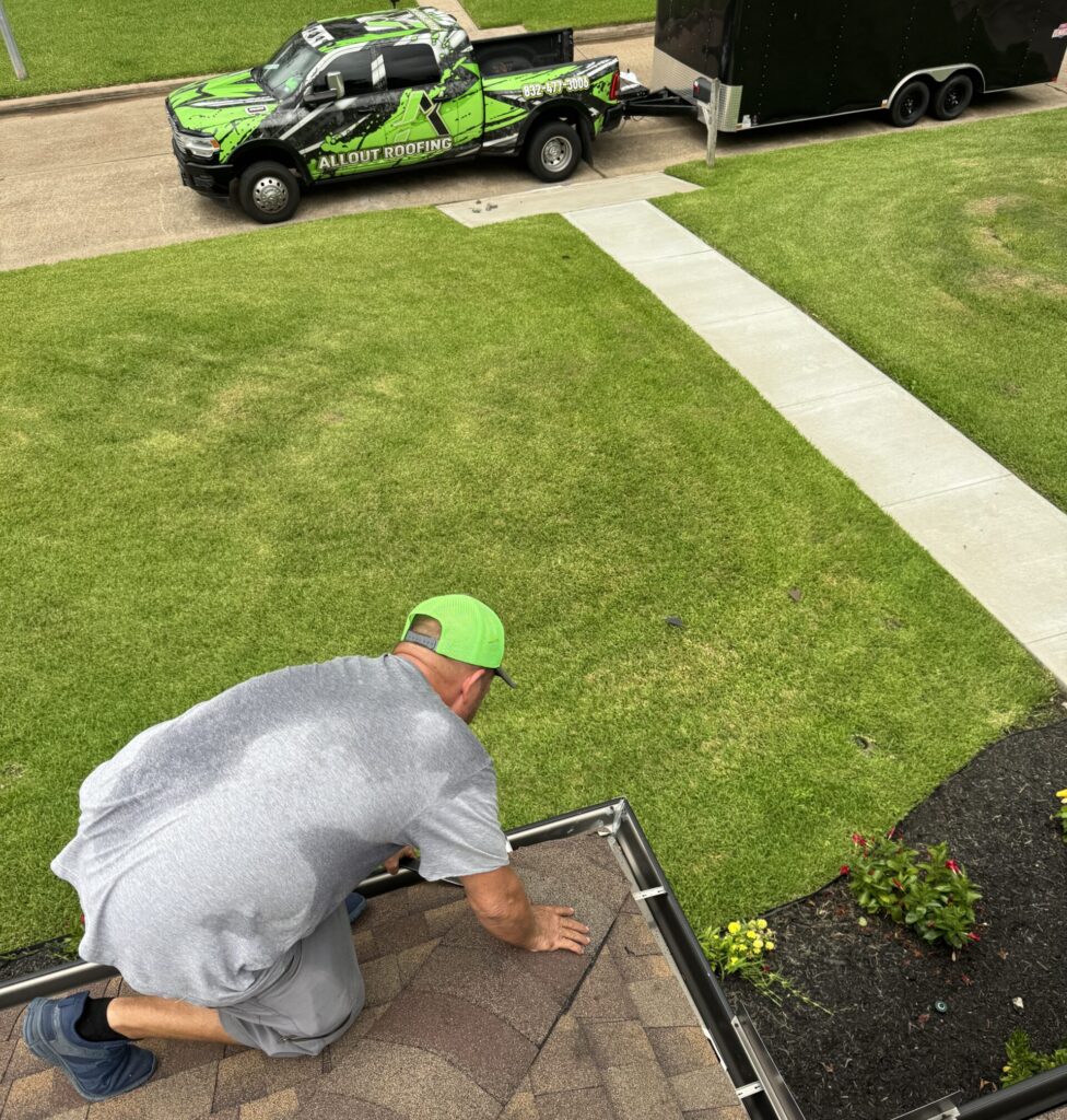 Completed roof replacement project in Richmond, TX by All Out Roofing