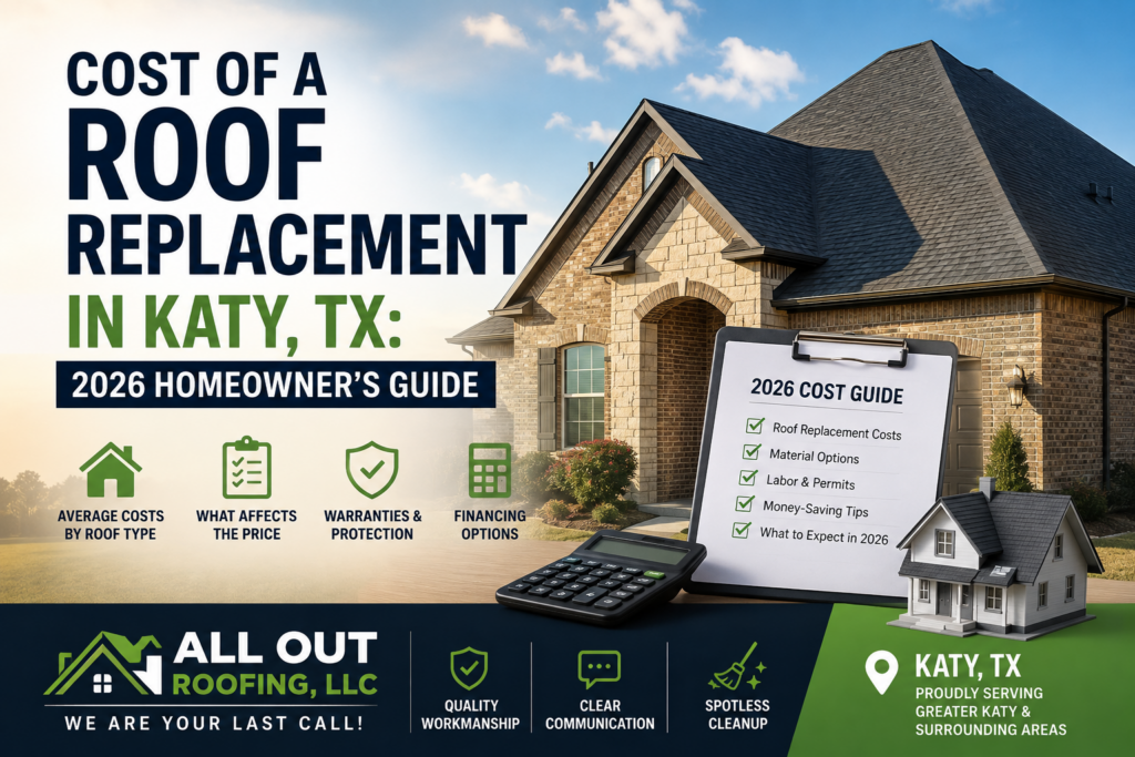Cost of a roof replacement in katy tx, 2026 homeowner's guide